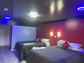 Economy Double Room, 2 Double Beds, Non Smoking | Minibar, laptop workspace, iron/ironing board, free WiFi