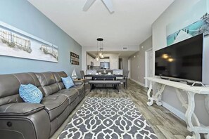 Smart TV, DVD player, books