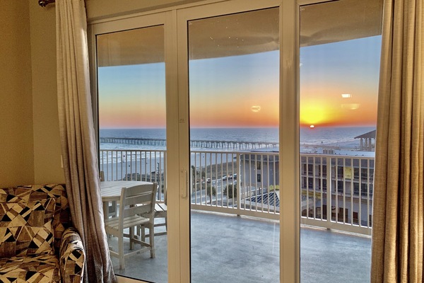 Enjoy beautiful views and sunsets from your living area!
