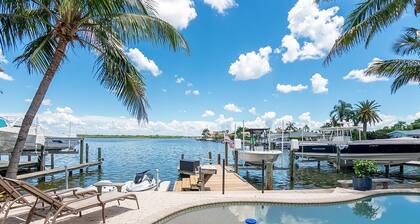 Waterfront with views of Pool, Intercoastal Water and use of 19ft Boat