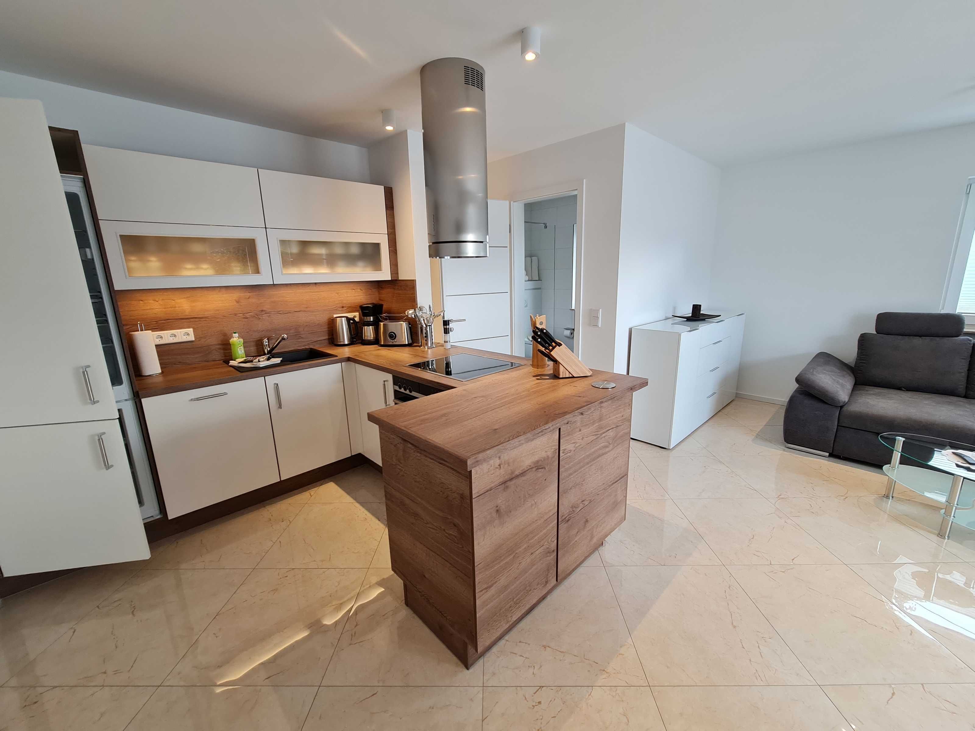 Fridge, oven, dishwasher, high chair