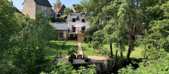 Riverside villa with jacuzzi in historical village