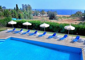 Outdoor pool, a heated pool - Impressive Large Villa, Huge Pool, Large Garden, Quiet area, Coral bay Paphos (Peyia)