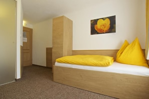 Desk, free WiFi, bed sheets
