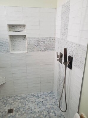 Free toiletries, hair dryer, towels