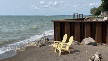 Accommodatie ligt op het strand
