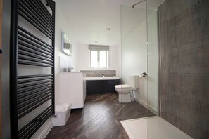 Hair dryer, towels