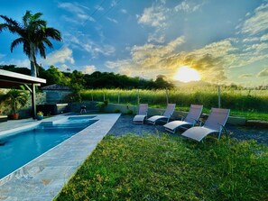 Outdoor pool - Villa Pampa Martinique, Swimming pool, Spa, Petanque, Cap Est beach on foot (Le François)