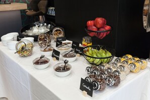 Daily buffet breakfast (EUR 8 per person)