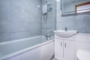 Bathtub, hair dryer