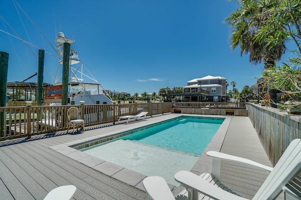 Pool with walk in entry.
