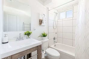 Hair dryer, towels