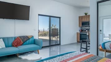 1 slaapkamer, een bureau, een strijkplank/strijkijzer, gratis wifi