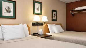 Standard Room, 2 Queen Beds, Non Smoking, Refrigerator & Microwave | Individually decorated, individually furnished, desk, laptop workspace - Indianhead Ironwood Motel (Ironwood)
