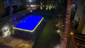 Piscine extérieure, piscine chauffée