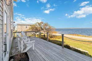 Terrace/patio - The Salty Cribb II- Private oceanfront vacation home just minutes from Lunenburg (Rose Bay)