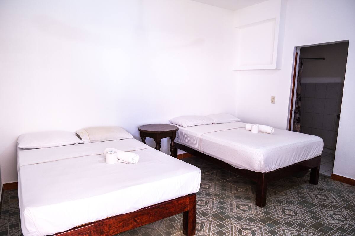 Desk, free WiFi, bed sheets