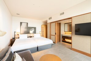 Premier Ocean View Twin,13 years or older, Non Smoking | Down comforters, free minibar, in-room safe, desk - One Suite THE GRAND (Nakijin)