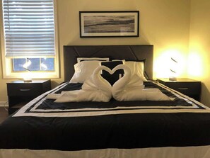 2 bedrooms, iron/ironing board, WiFi, bed sheets