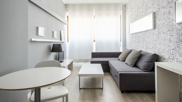 Studio – executive, 1 queensize-seng | Skrivebord, skrivebord for bærbar PC, wi-fi (inkludert) og sengetøy