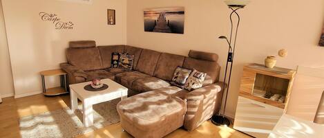 TV, DVD player, stereo