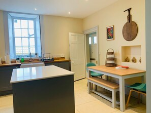 Dining - The Garden Flat - An Elegant Georgian Single Level Holiday Home (Charmouth)