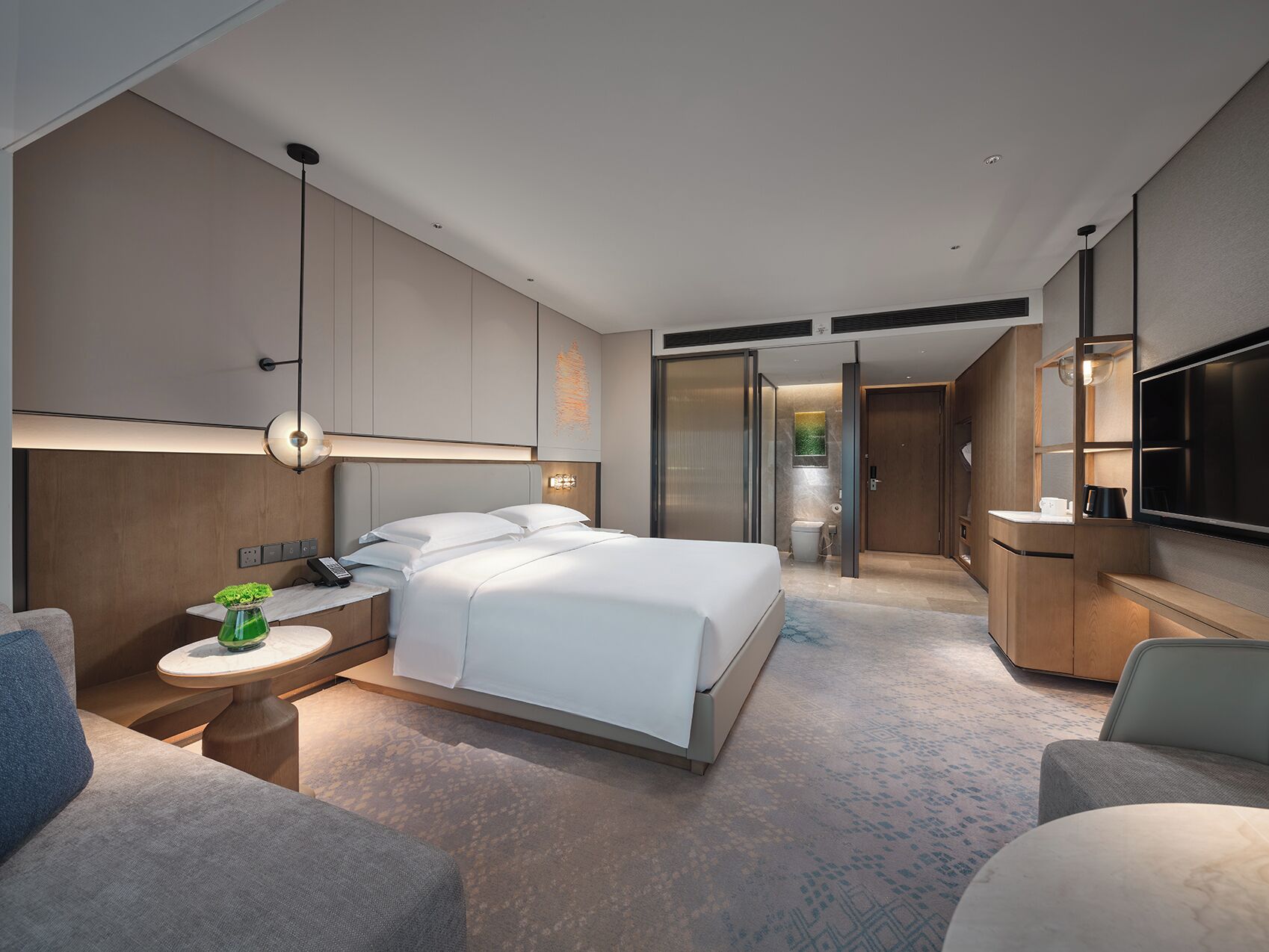 標準客房, 1 張特大雙人床, 花園景觀 (Qingcheng) | 1 間臥室、迷你吧、客房內保險箱、書桌