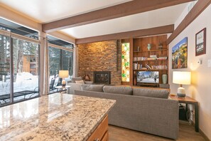 TV, fireplace, DVD player