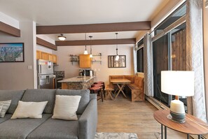 TV, fireplace, DVD player