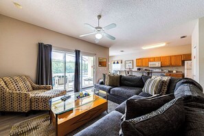 TV, DVD player, table football