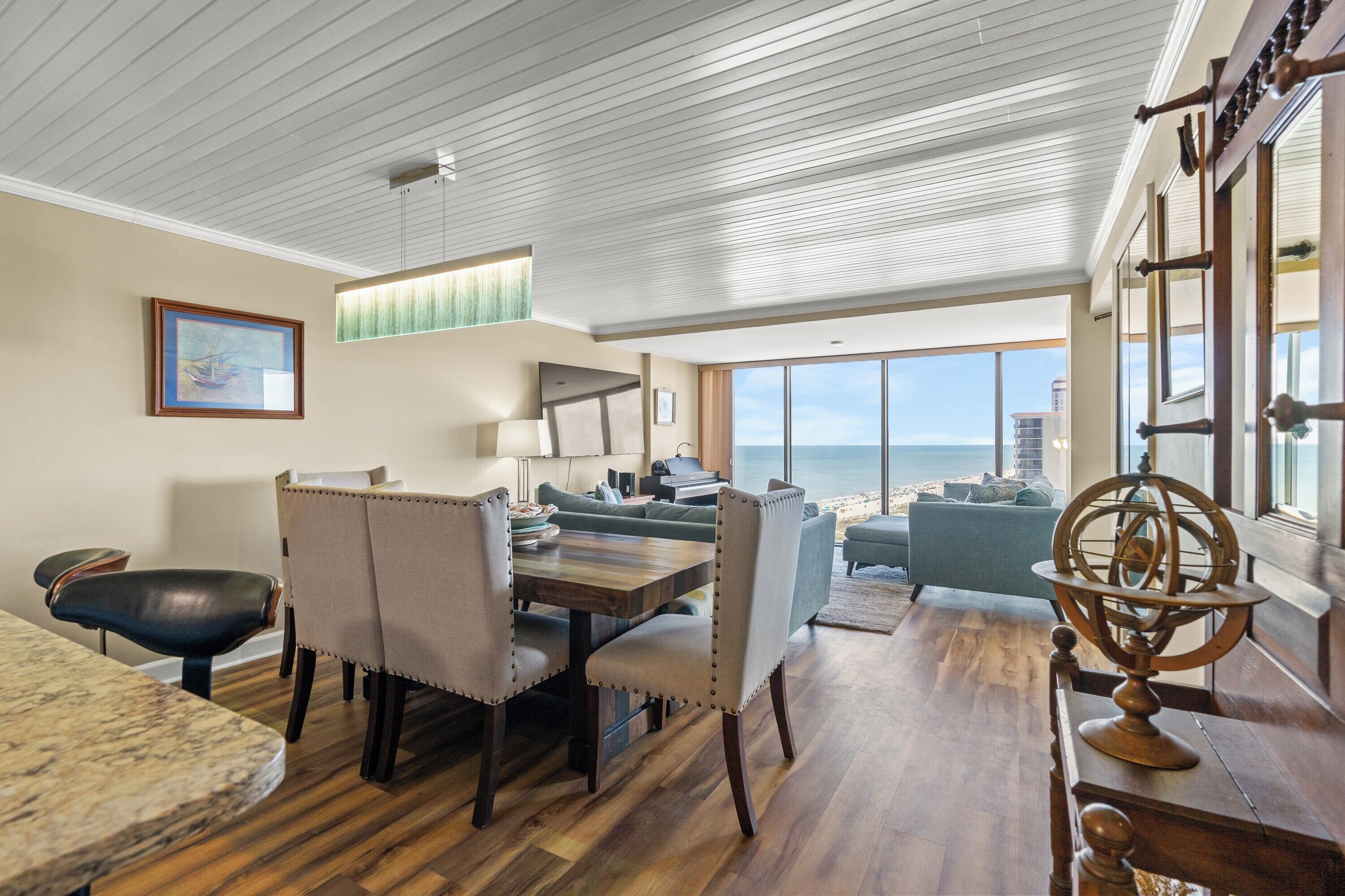 TV, DVD player, music library