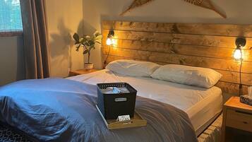 2 habitaciones, tabla de planchar con plancha, wifi y ropa de cama