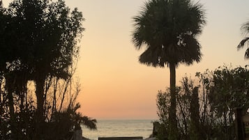 Beach nearby, sun-loungers, beach towels
