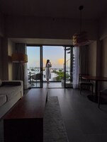 Premium bedding, memory foam beds, minibar, in-room safe