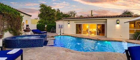 Outdoor pool, a heated pool