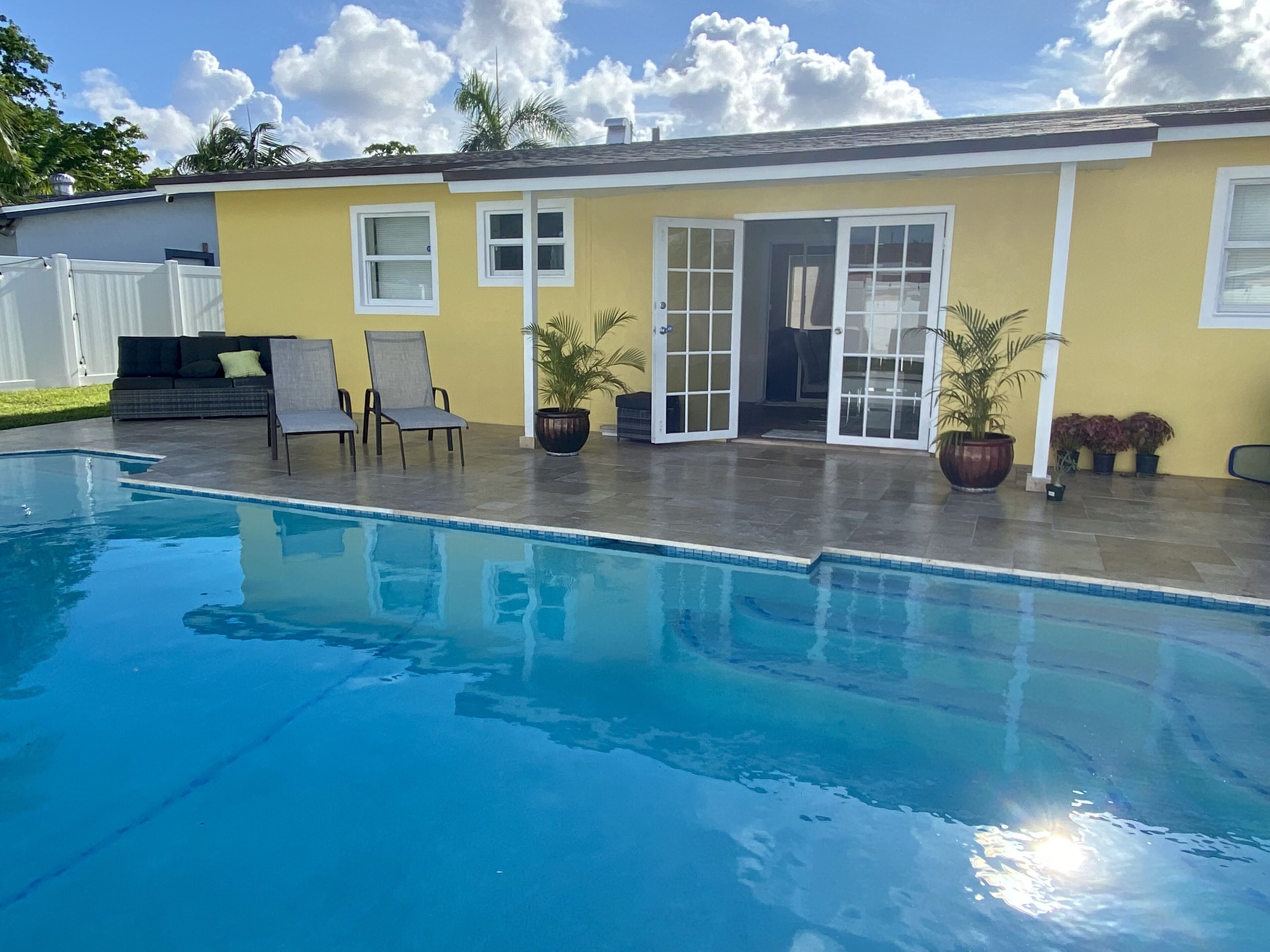 Beautiful home with private heated pool, short drive to  the beach!