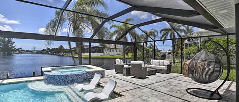 A heated pool