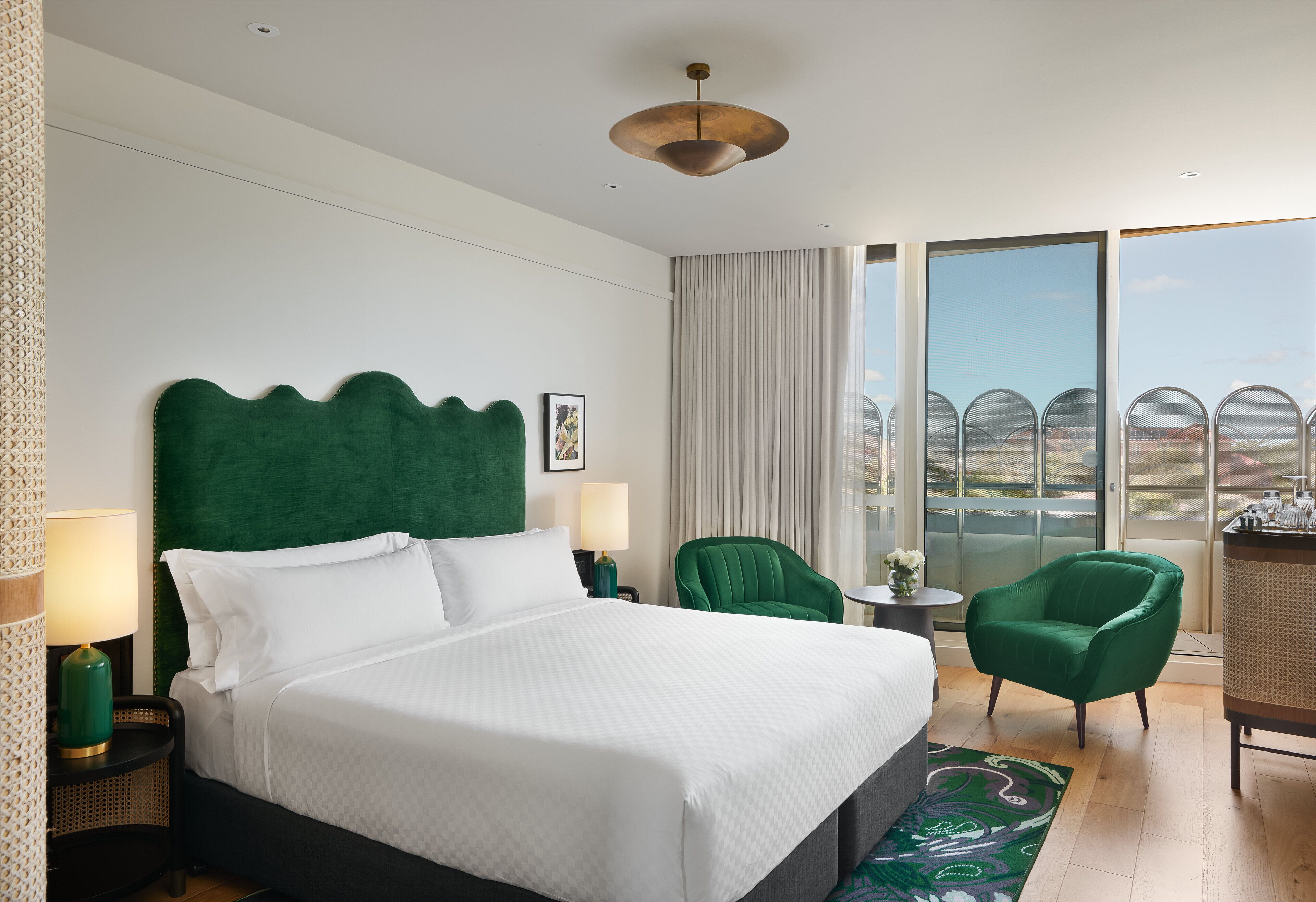 Hypo-allergenic bedding, minibar, in-room safe, laptop workspace