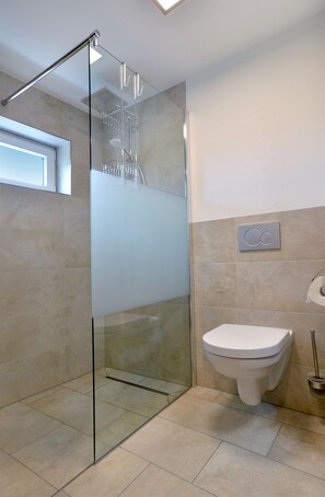 淋浴设施、吹风机、毛巾、肥皂