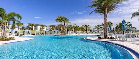 Outdoor pool, a heated pool