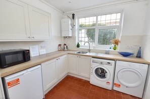 Microwave, dishwasher, high chair