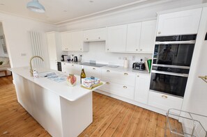 Microwave, dishwasher, high chair