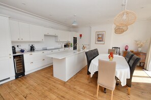Microwave, dishwasher, high chair