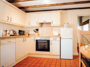 Dishwasher, high chair, cookware/dishes/utensils