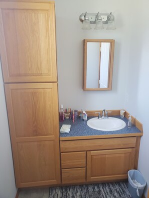 Ensemble douche/baignoire, sĂšche-cheveux, serviettes fournies