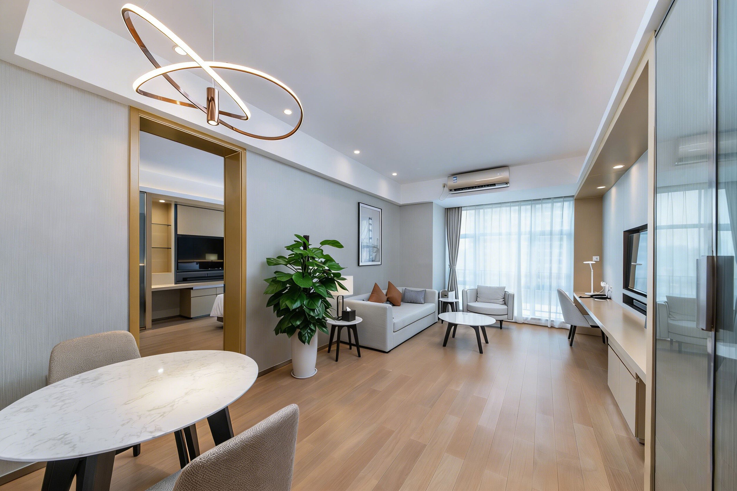 行政客房, 1 間臥室 | 客廳 | 55-吋 LCD 液晶電視、有線頻道、電視