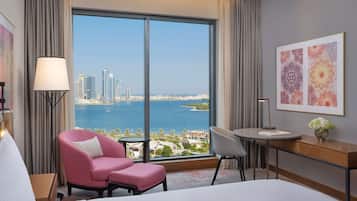 Premium bedding, down comforters, memory foam beds, minibar