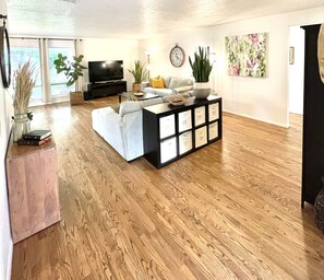 Smart TV, DVD player, books