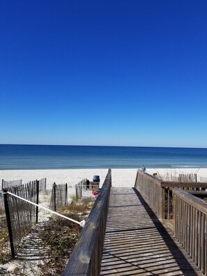 Beach nearby, sun-loungers