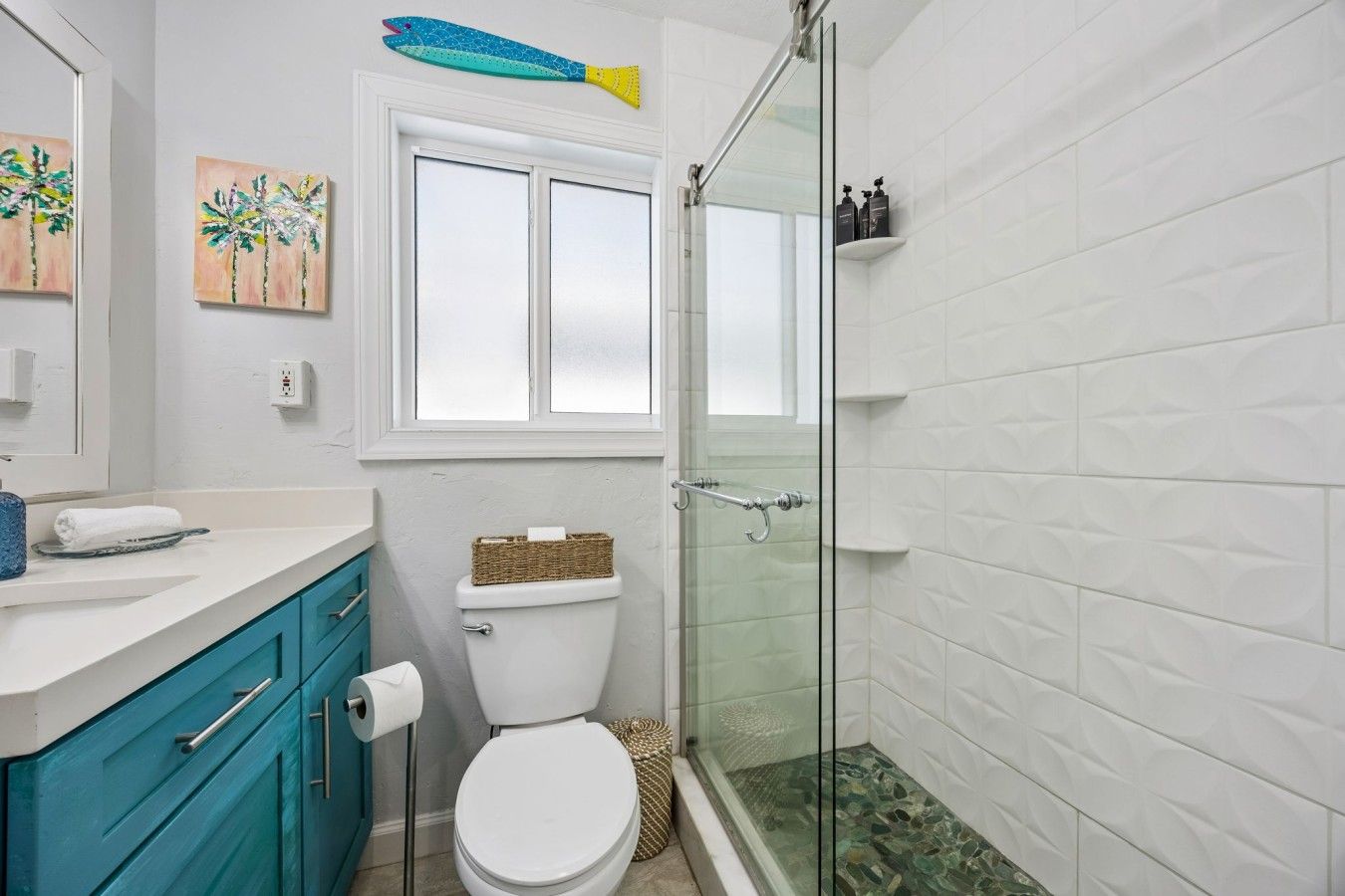 Bathroom with walk in shower